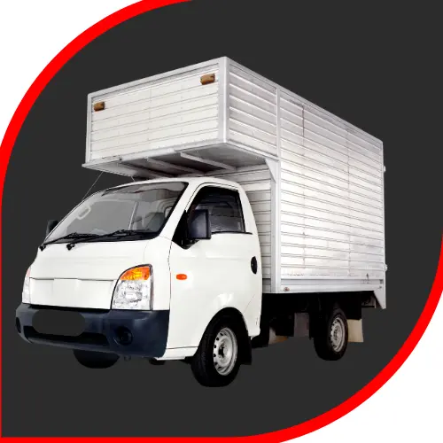 Caminhão HR baú da AGS Transportes utilizado para fretes e transporte de cargas em São Paulo